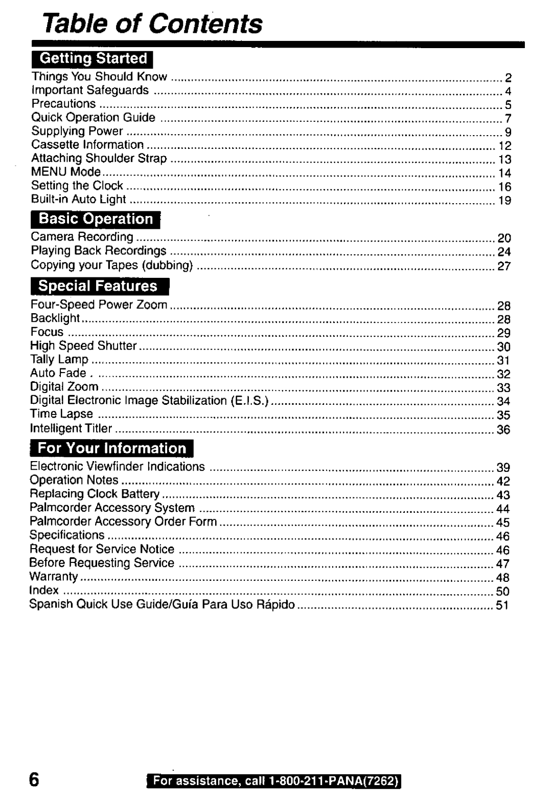 Panasonic PV-D29 manual 