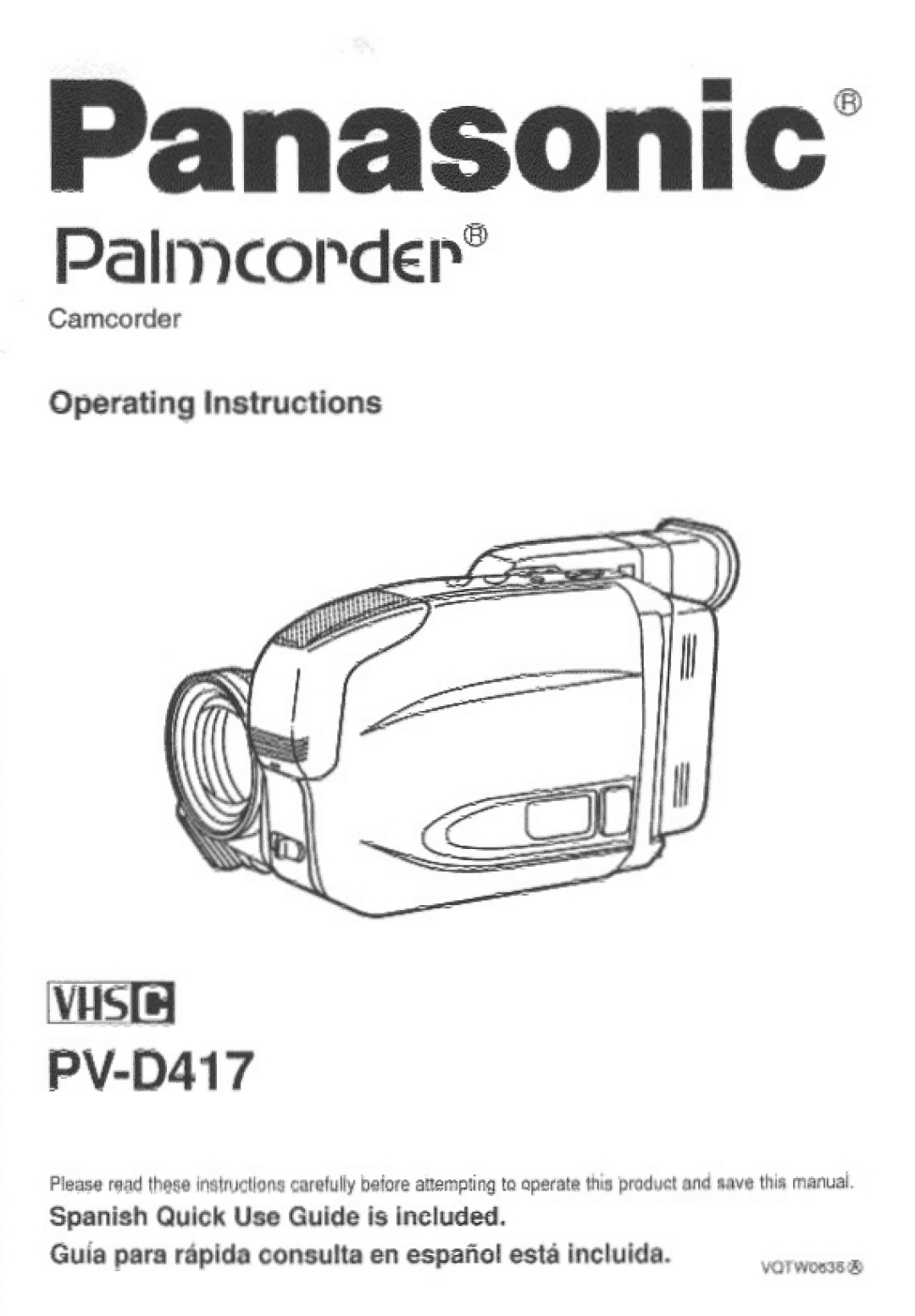 Panasonic PV-D417 manual 