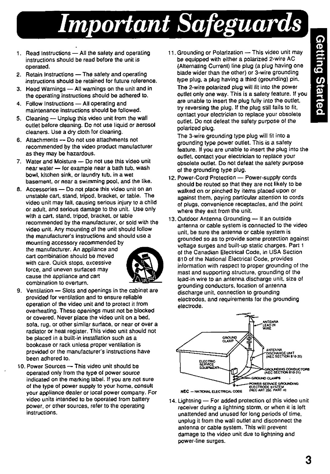 Panasonic PV-D417 manual 