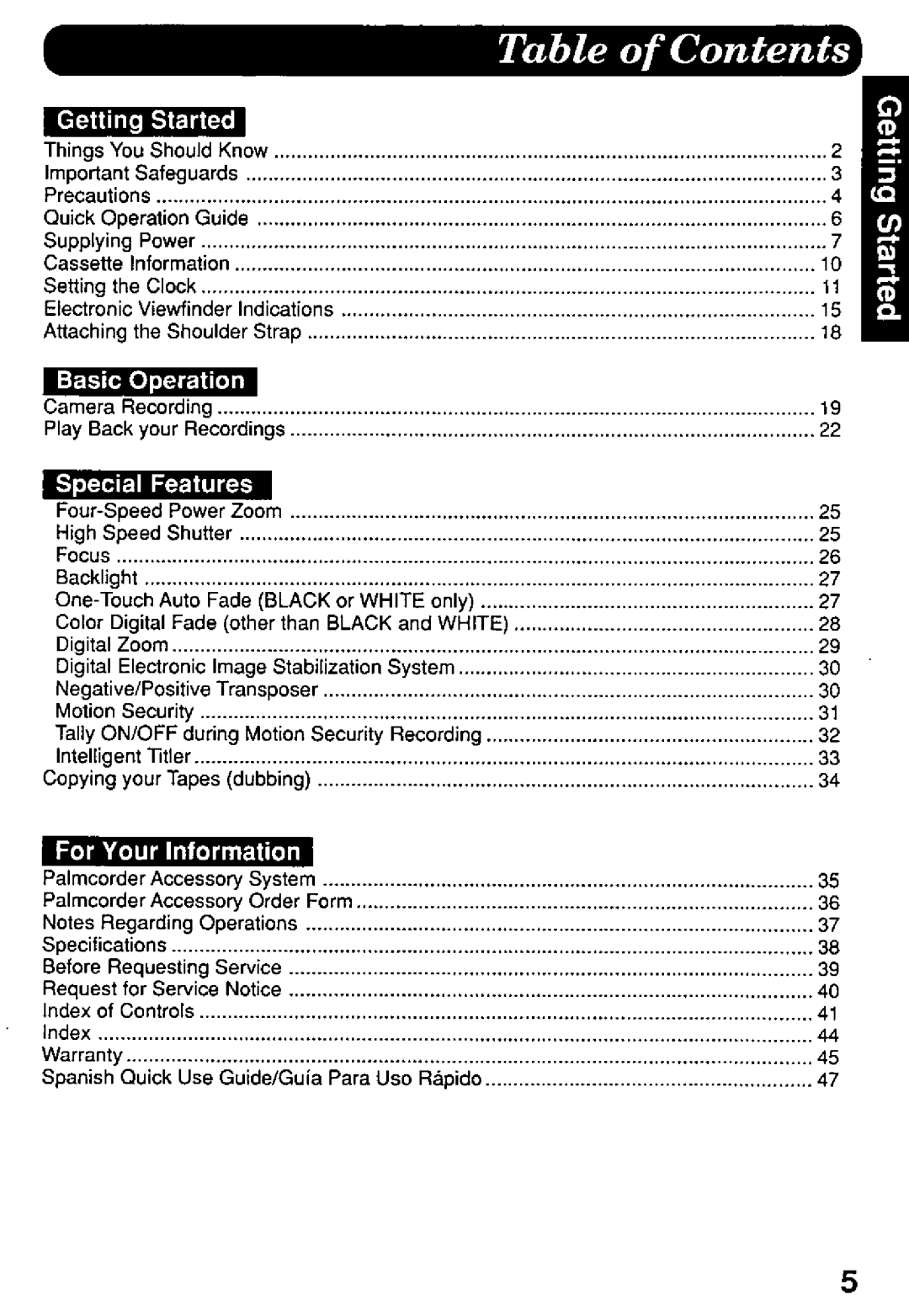 Panasonic PV-D417 manual 