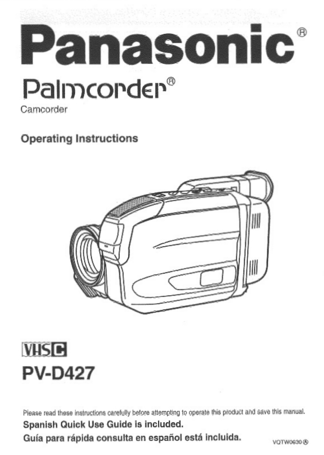 Panasonic PV-D427 manual 