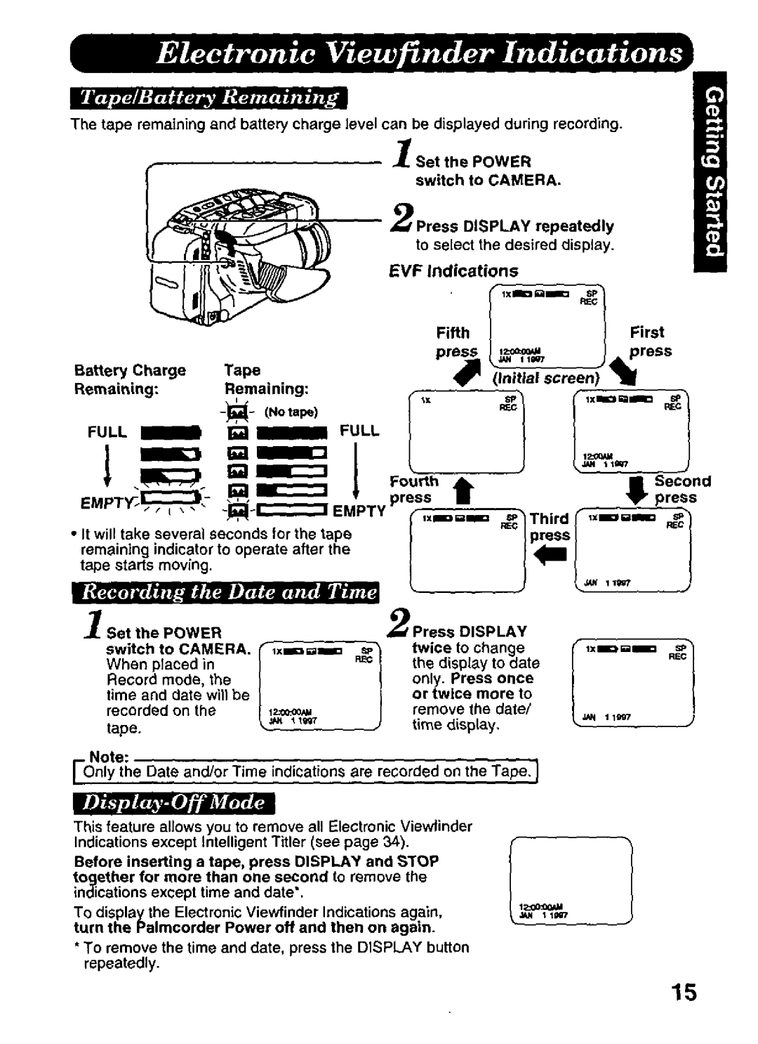 Panasonic PV-D427 manual 