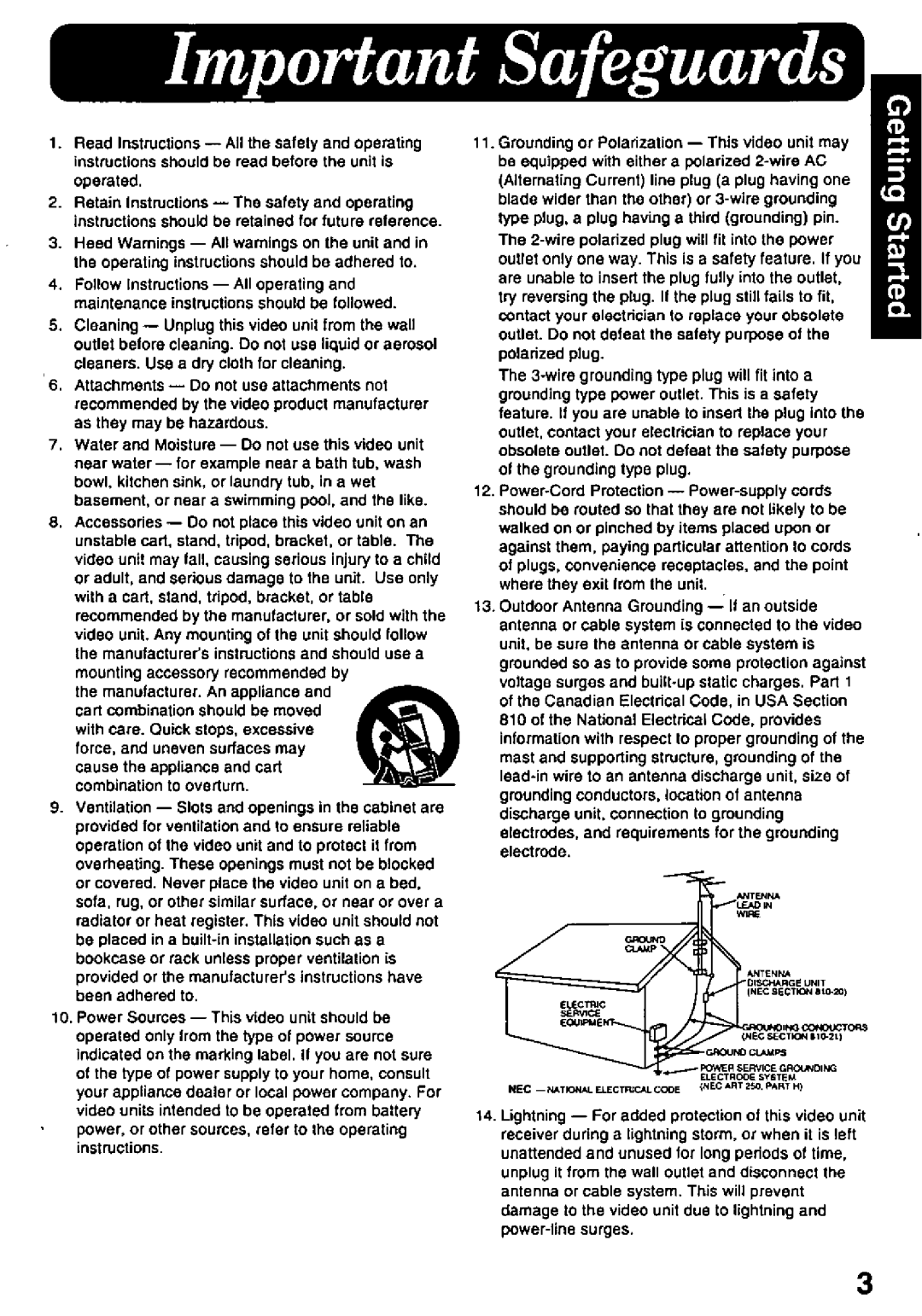 Panasonic PV-D427 manual 