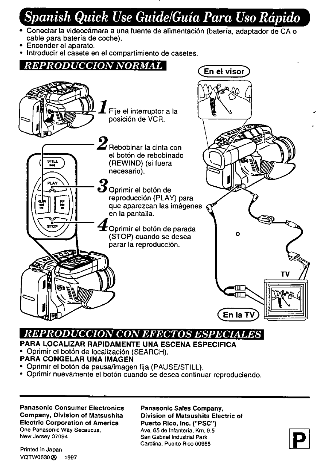 Panasonic PV-D427 manual 