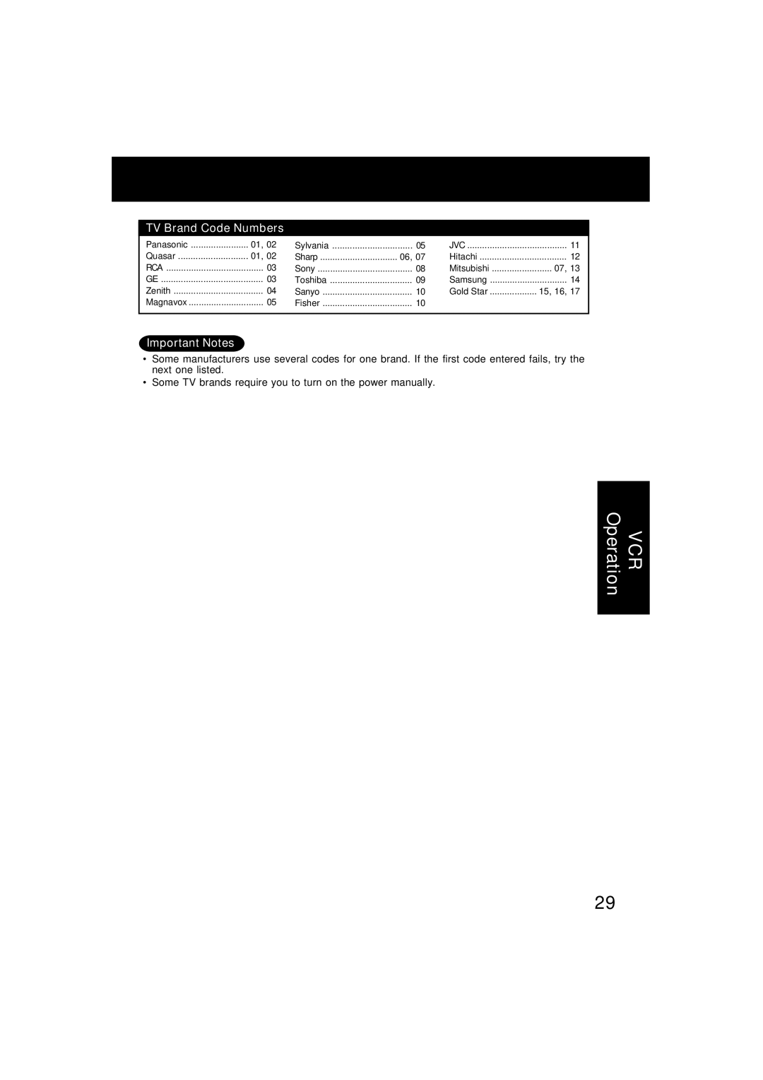 Panasonic PV-D4743S manual Operation 