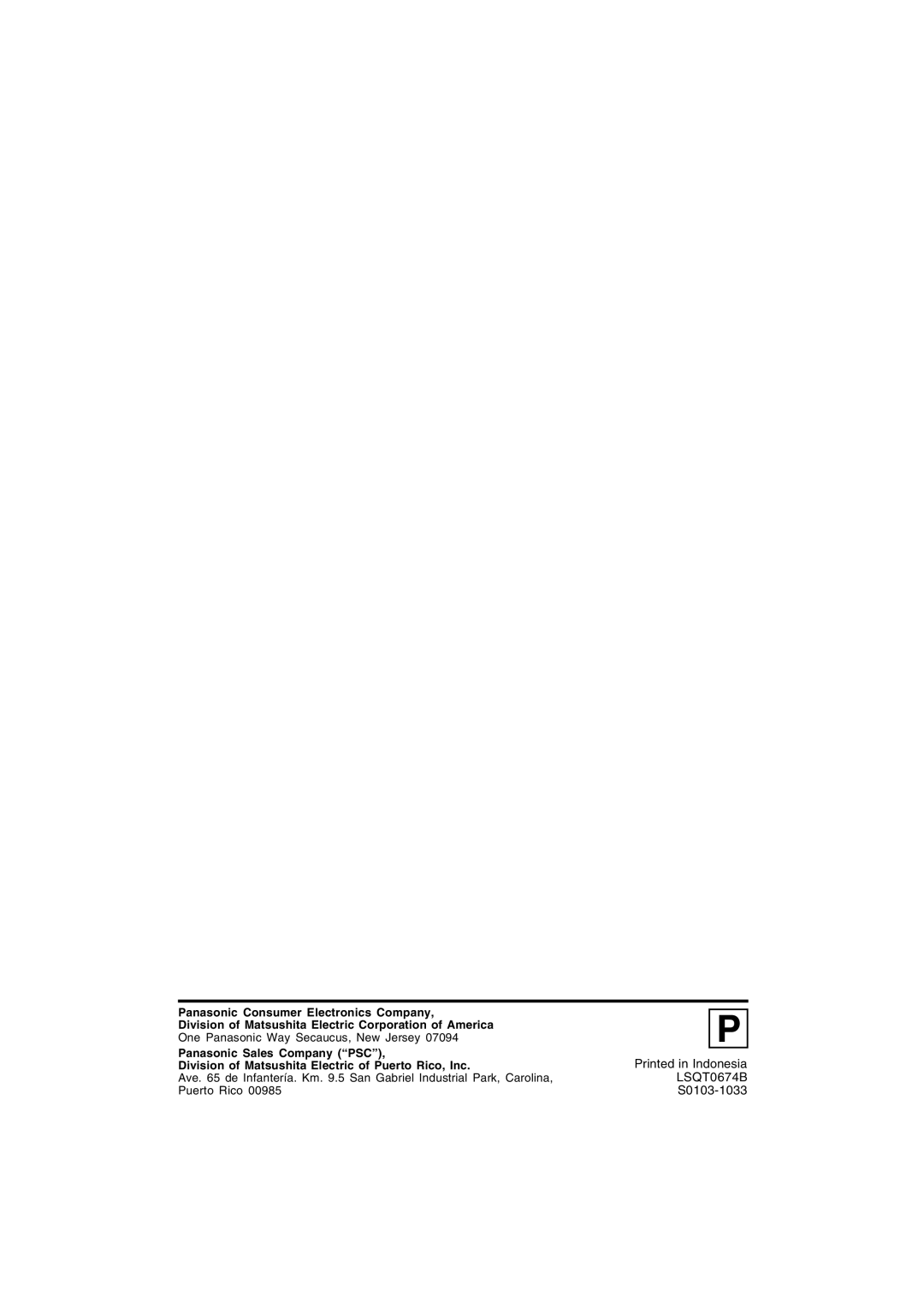 Panasonic PV-D4743S manual 