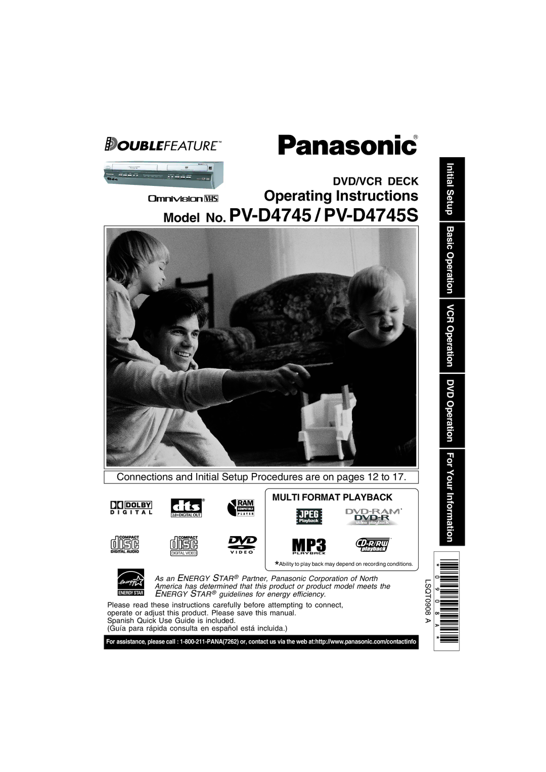 Panasonic manual Model No. PV-D4745 / PV-D4745S 