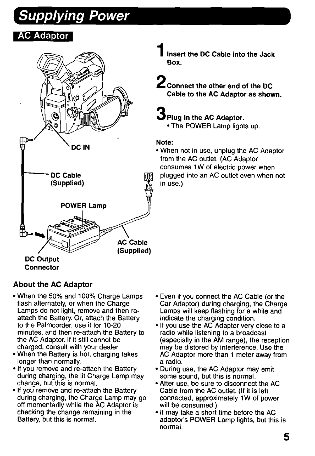 Panasonic PV DAC9 manual 