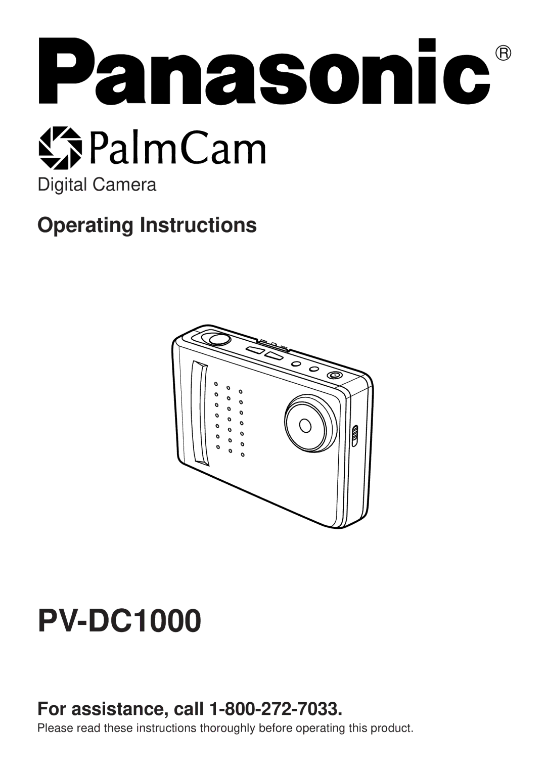 Panasonic PV-DC1000 operating instructions 