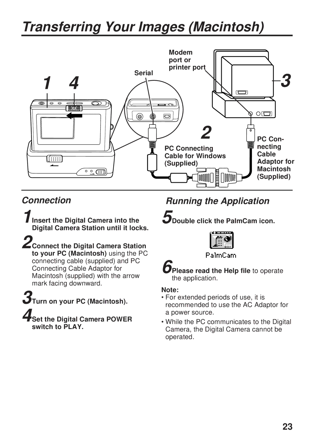 Panasonic PV-DC1000 operating instructions Connection 