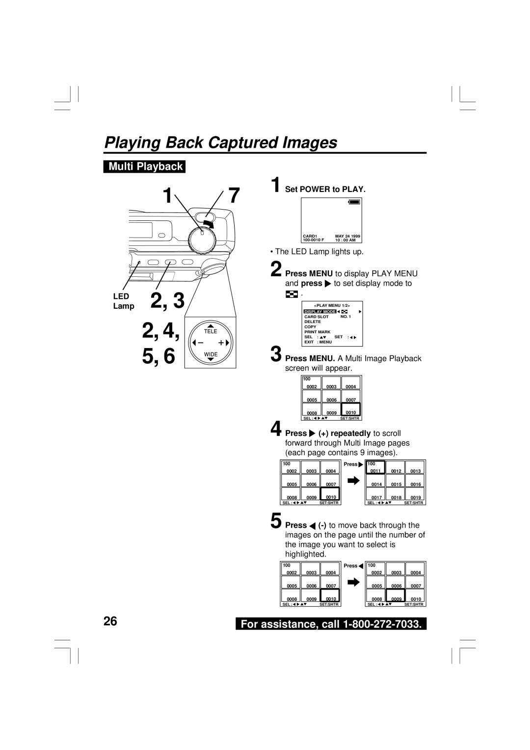 Panasonic PV-DC2590, PV-DC2090 operating instructions Multi Playback, Press 