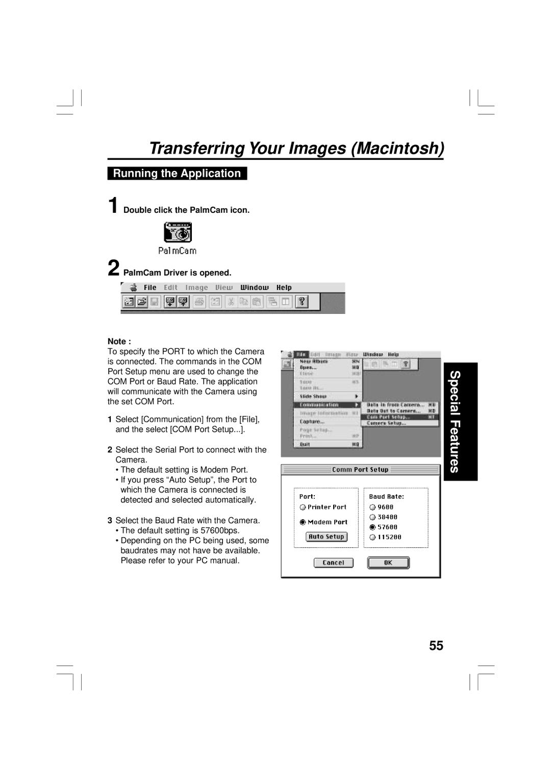 Panasonic PV-DC2090, PV-DC2590 Running the Application, Double click the PalmCam icon PalmCam Driver is opened 