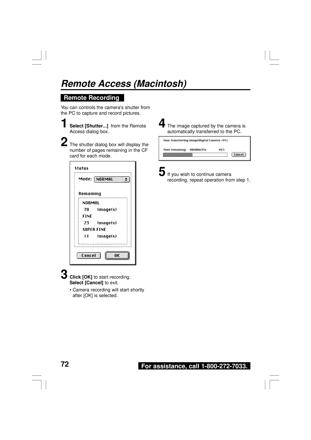 Panasonic PV-DC2590, PV-DC2090 operating instructions Remote Recording 