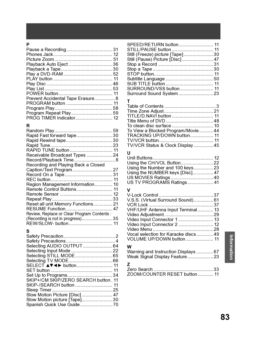 Panasonic PV DF2704, PV DF2004 manual Prevent Accidental Tape Erasure 