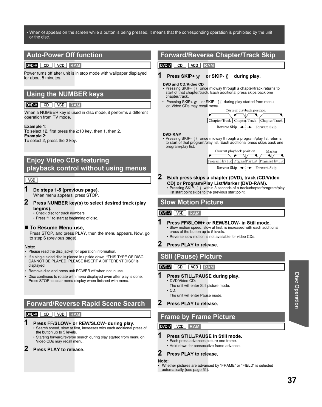 Panasonic PV DF2735, PV-DF2035 manual Auto-Power Off function, Using the Number keys, Forward/Reverse Rapid Scene Search 