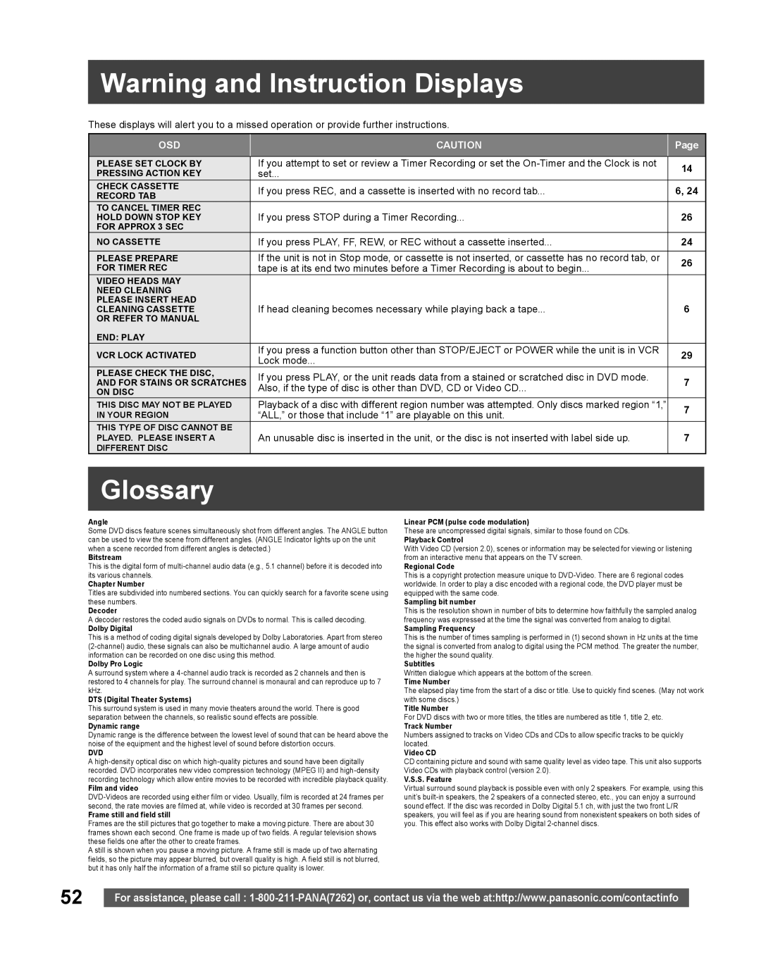 Panasonic PV DF205, PV-DF275 manual Glossary, Set, If you press Stop during a Timer Recording 