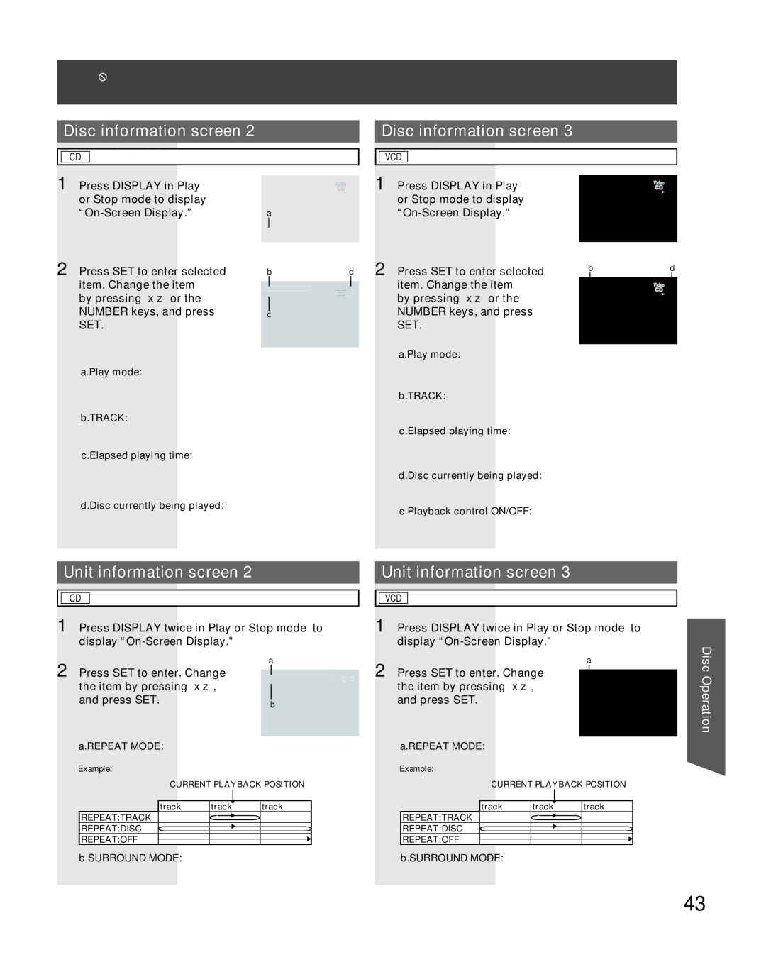 Panasonic PV-DF2036M, PV-DF206M operating instructions Screen 