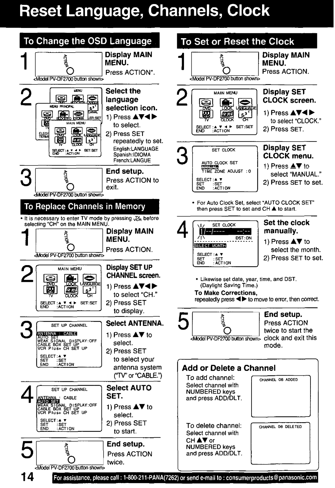 Panasonic PV-DF2700, PV-DF2000 manual 
