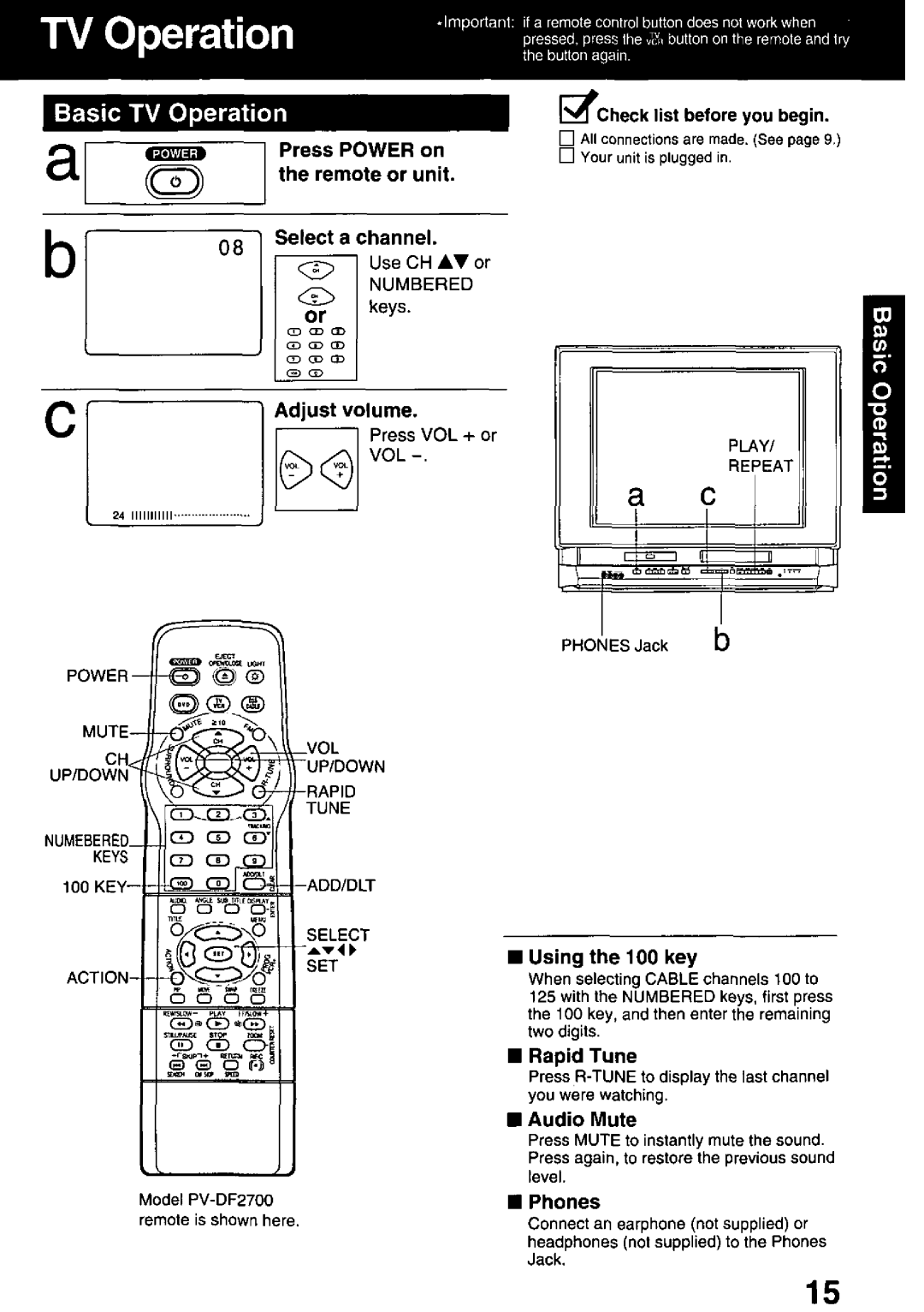 Panasonic PV-DF2000, PV-DF2700 manual 
