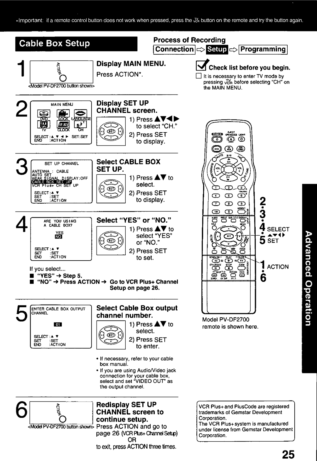 Panasonic PV-DF2000, PV-DF2700 manual 
