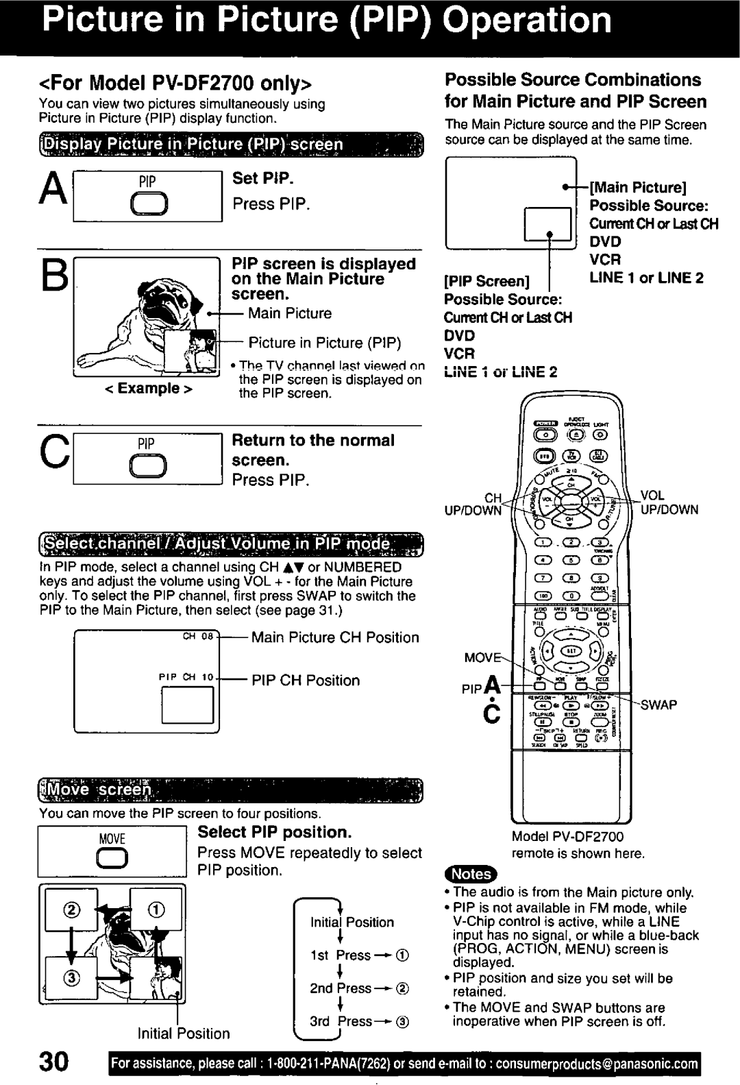 Panasonic PV-DF2700, PV-DF2000 manual 