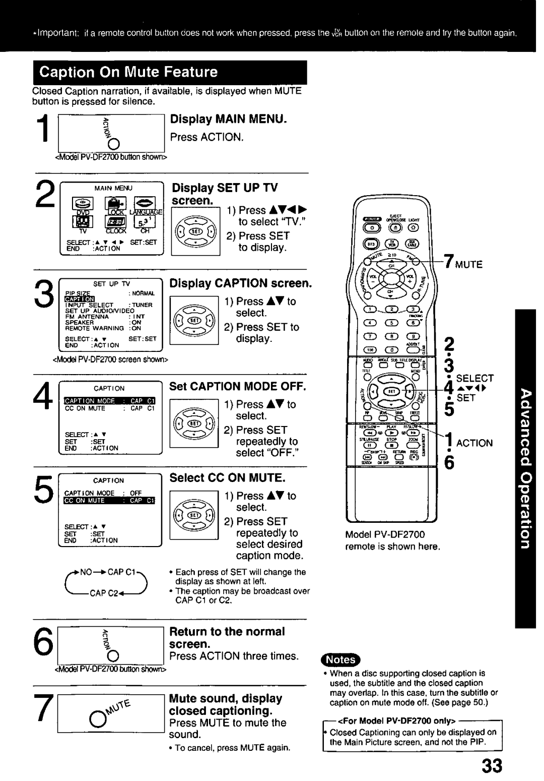 Panasonic PV-DF2000, PV-DF2700 manual 