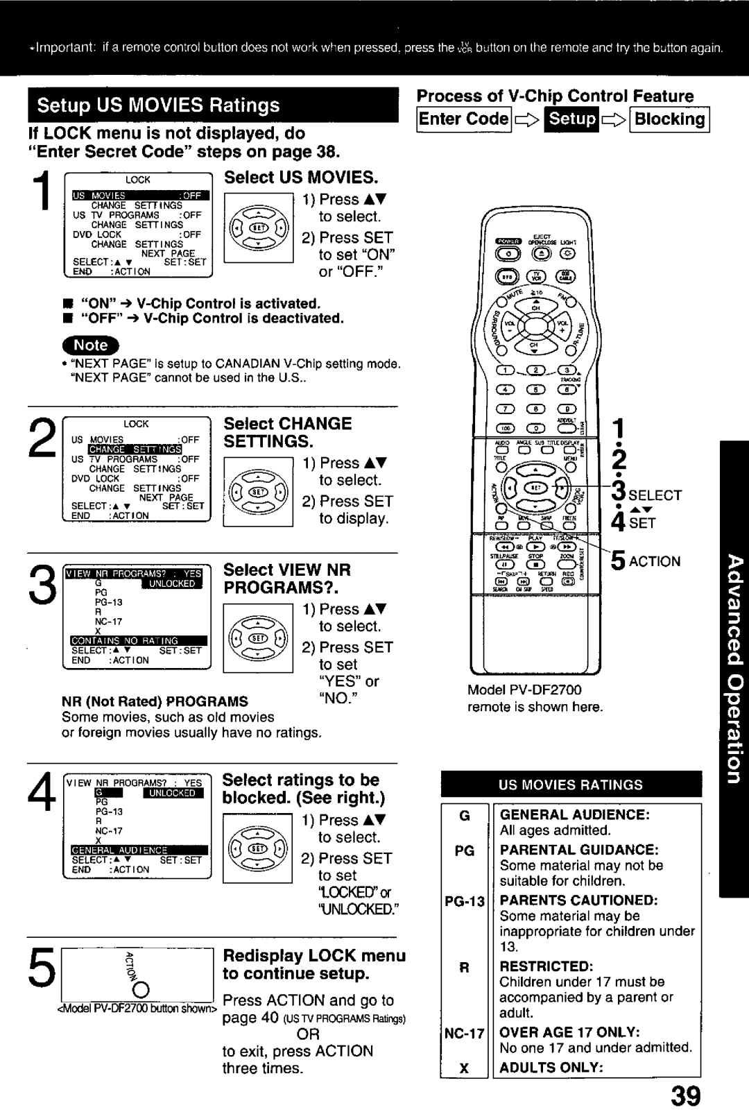 Panasonic PV-DF2000, PV-DF2700 manual 