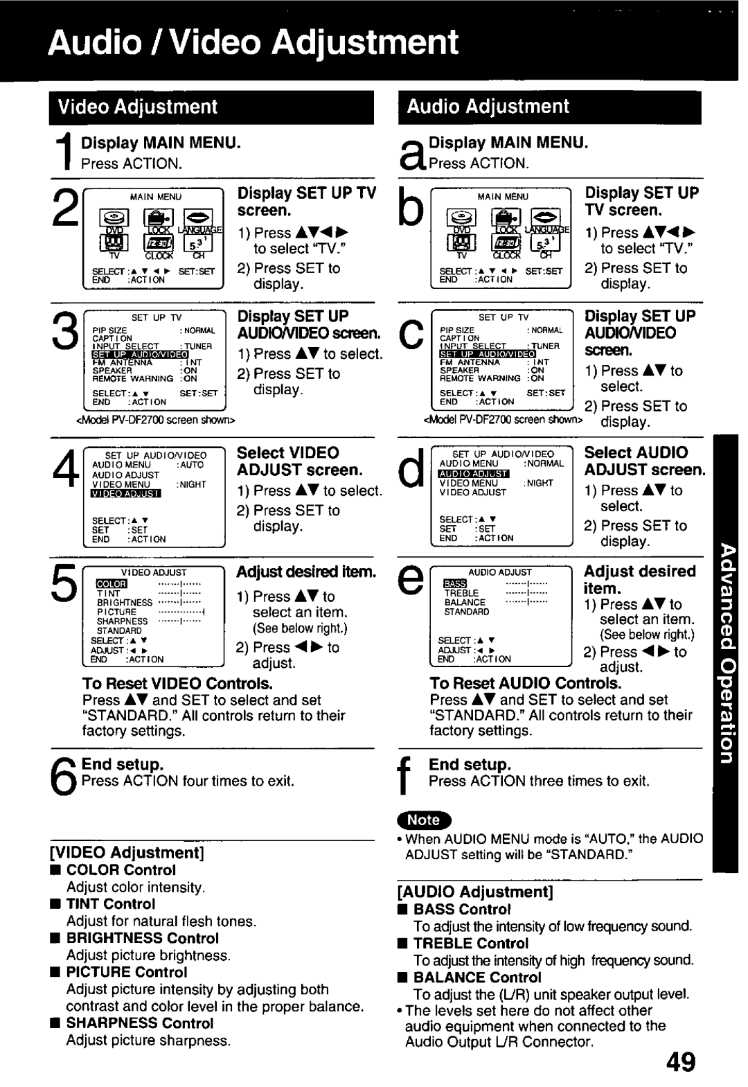 Panasonic PV-DF2000, PV-DF2700 manual 