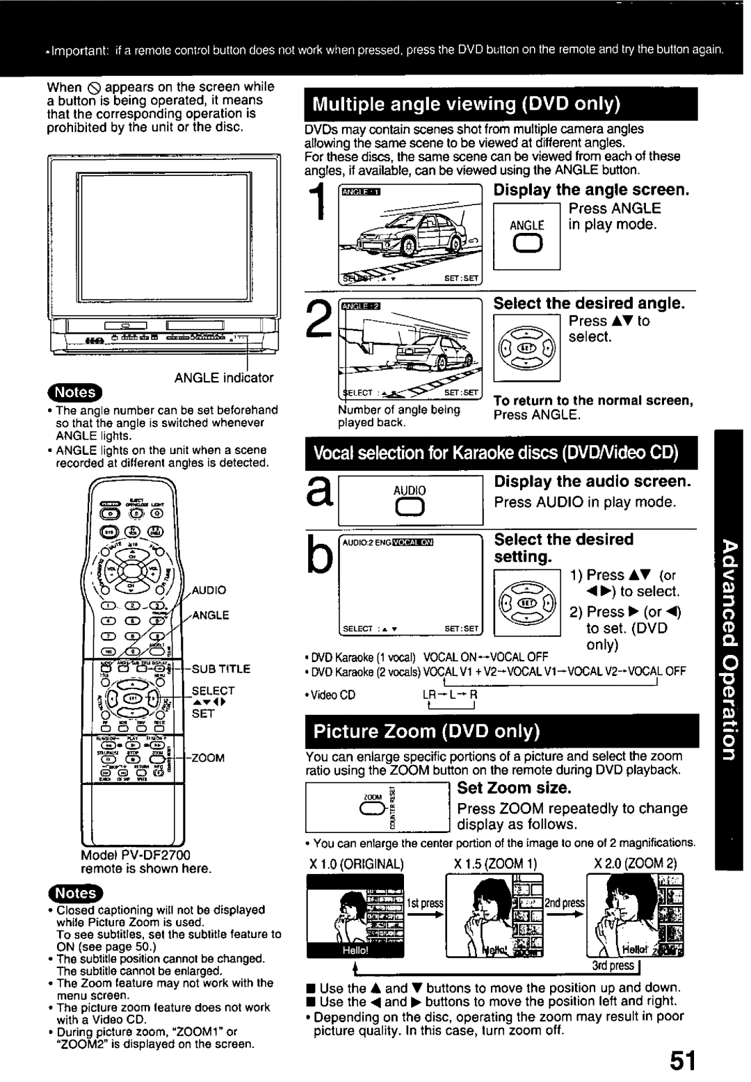 Panasonic PV-DF2000, PV-DF2700 manual 