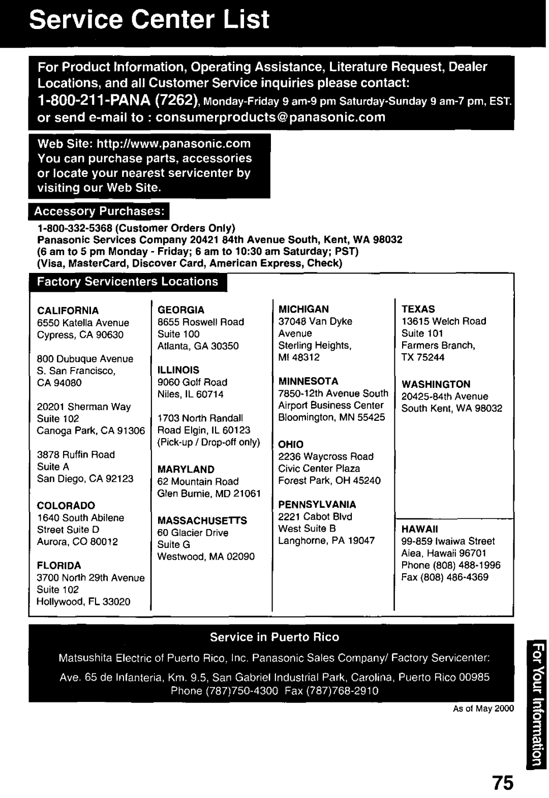Panasonic PV-DF2000, PV-DF2700 manual 