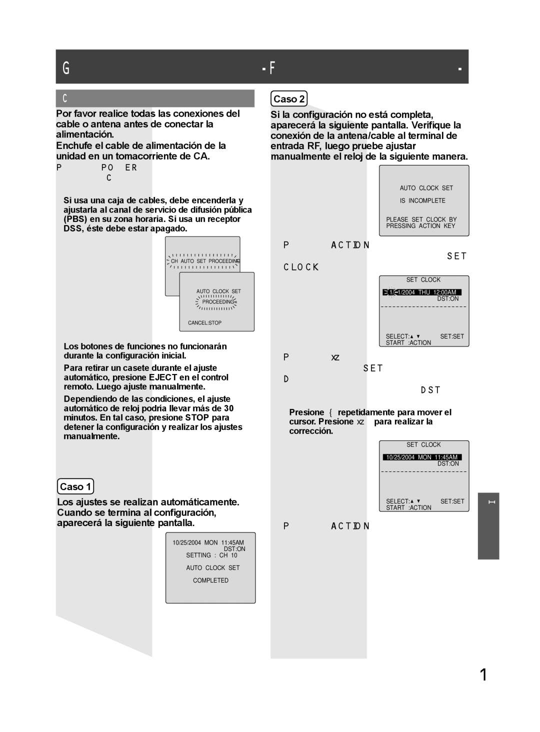 Panasonic PV-DM2794 operating instructions Guía rápida de uso en español Funcionamiento del televisor 