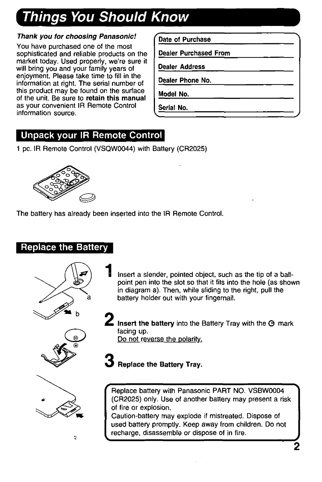 Panasonic PV-DRC9 manual 