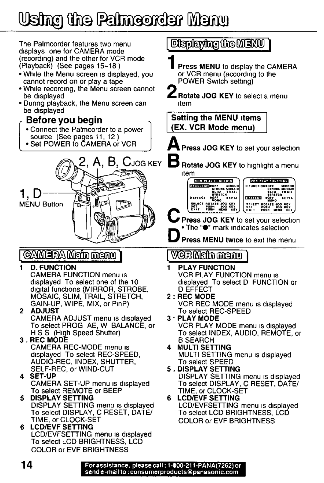 Panasonic PV-DV101, PV-DV51 manual 