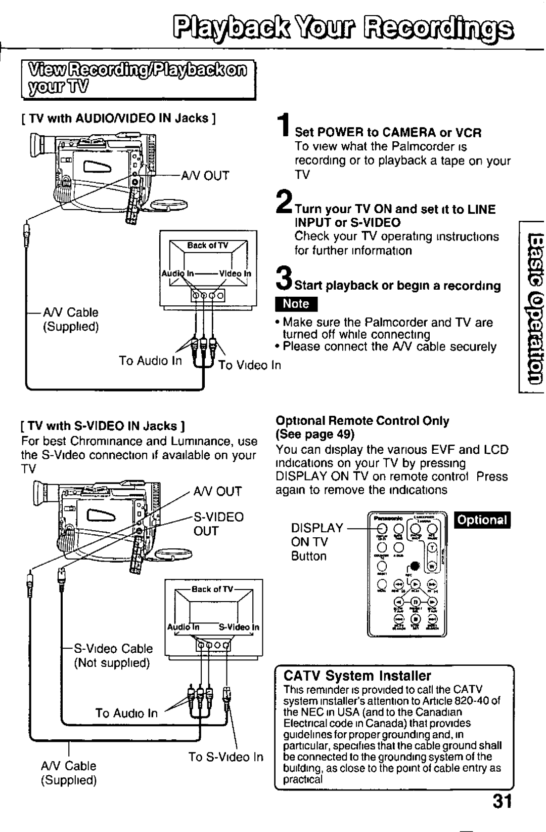 Panasonic PV-DV51, PV-DV101 manual 