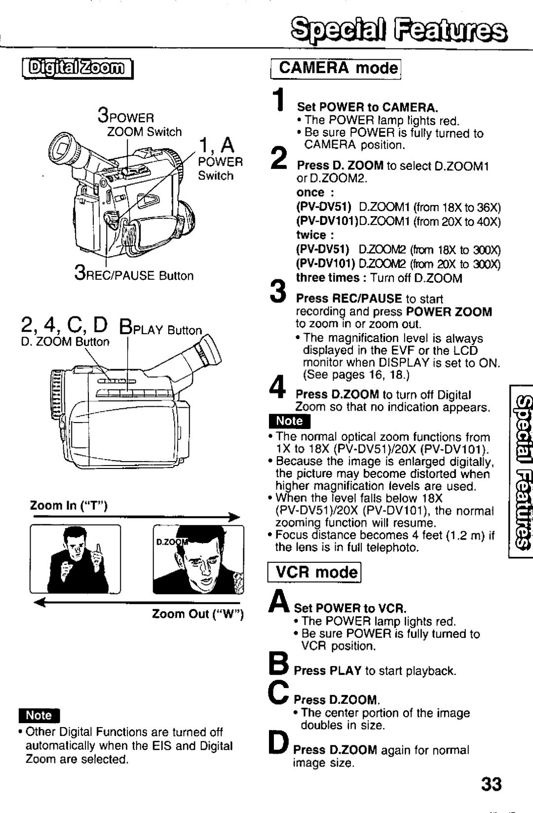 Panasonic PV-DV51, PV-DV101 manual 