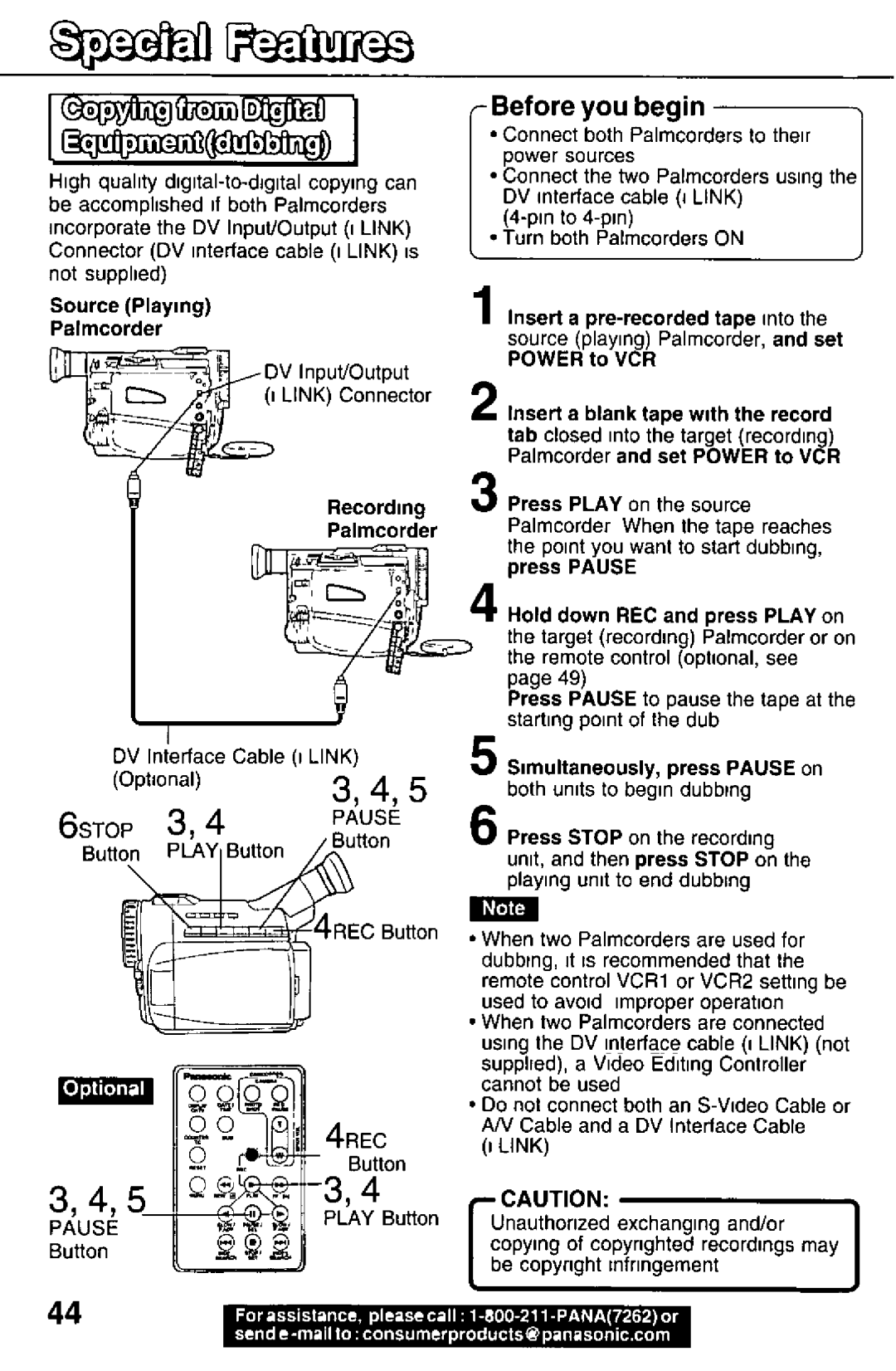 Panasonic PV-DV101, PV-DV51 manual 