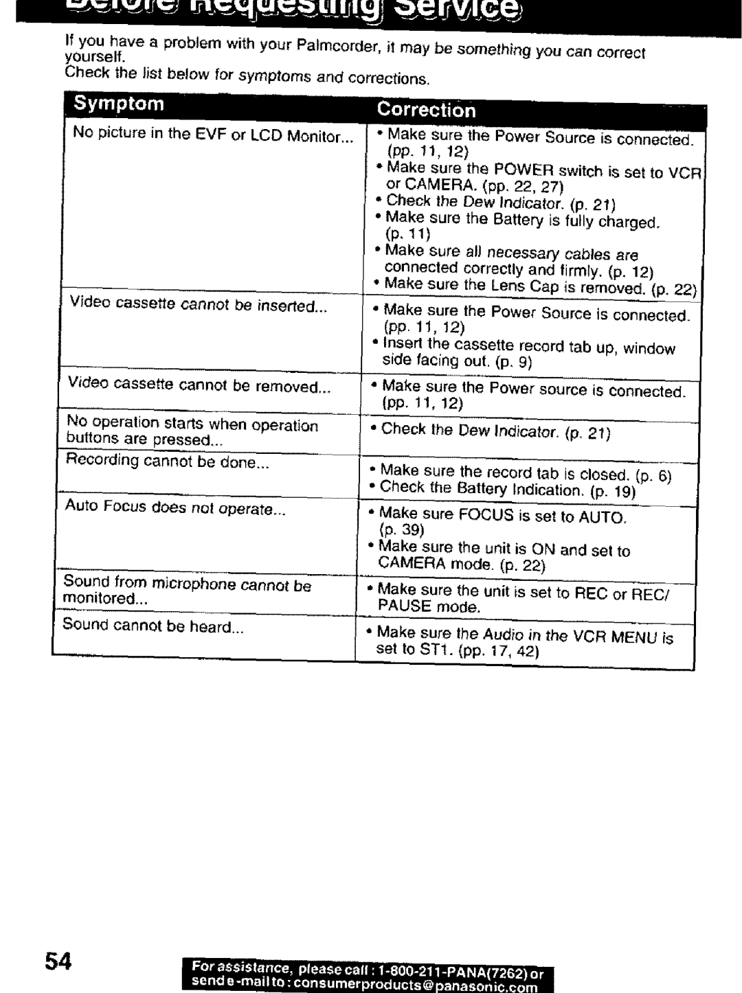 Panasonic PV-DV101 manual Focus, Cannot be 