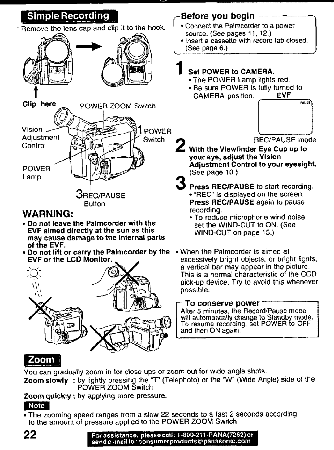 Panasonic PV-DV101 manual 