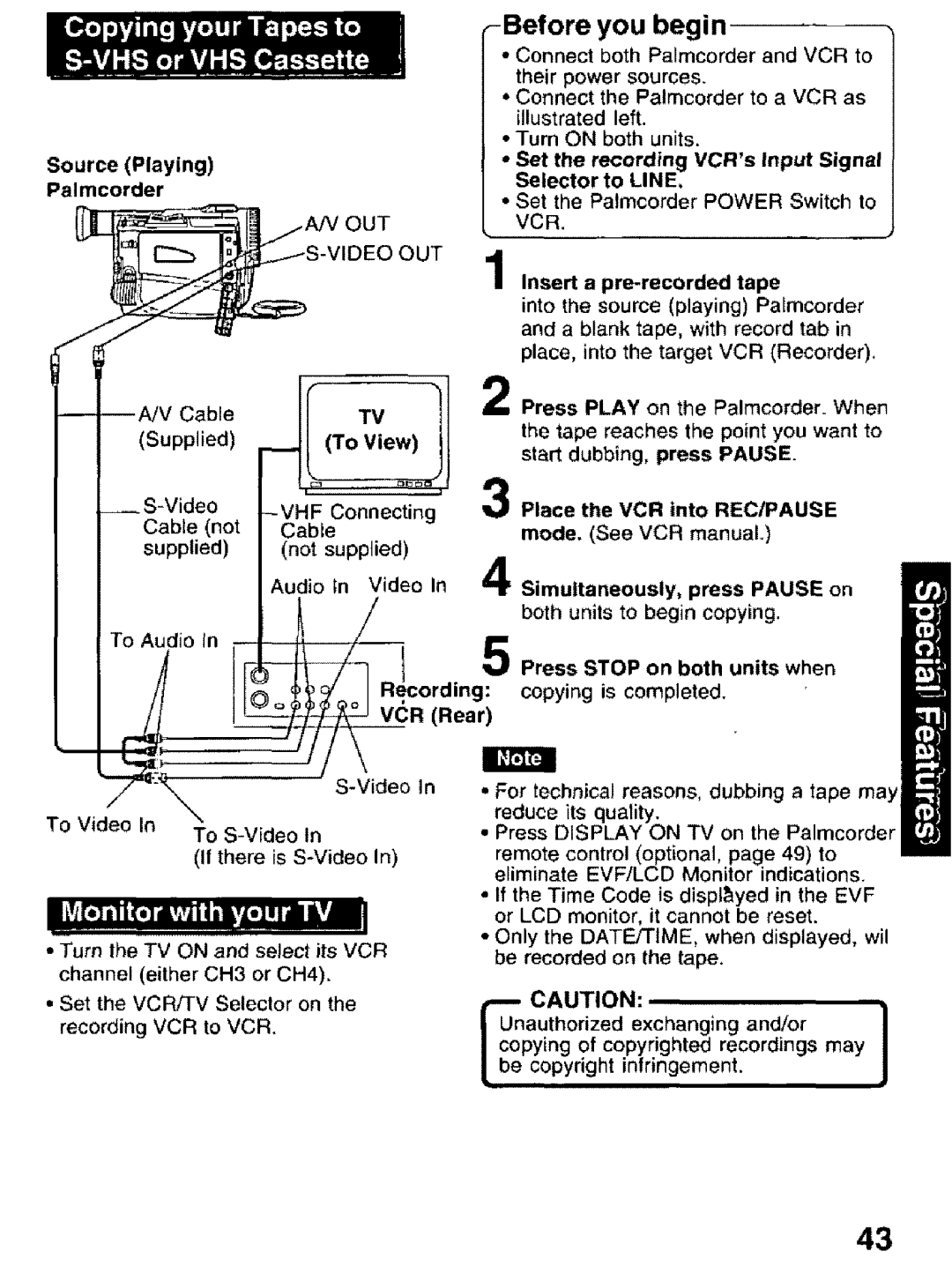 Panasonic PV-DV101 manual SourcePlaying Palmcorder, Before you begin, Lvt., 1i.rA,,it ,IML.,!I 