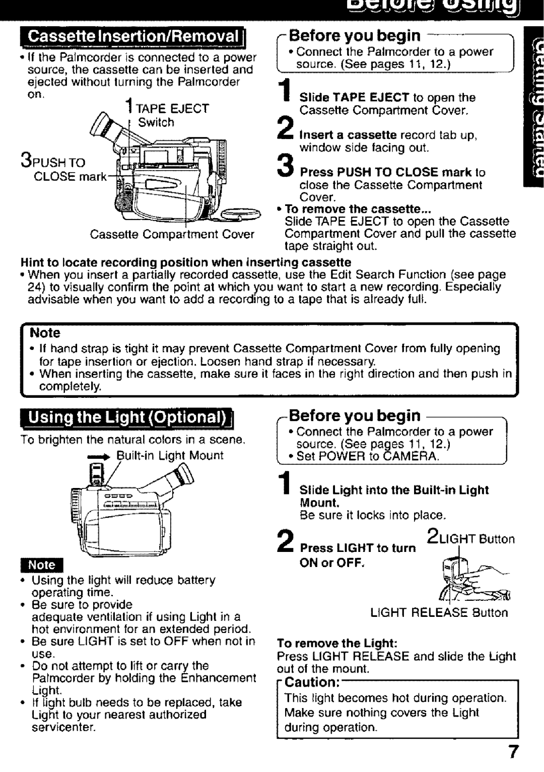 Panasonic PV-DV101 manual 3PUSH TO %, Before you begin source. See pages 11 