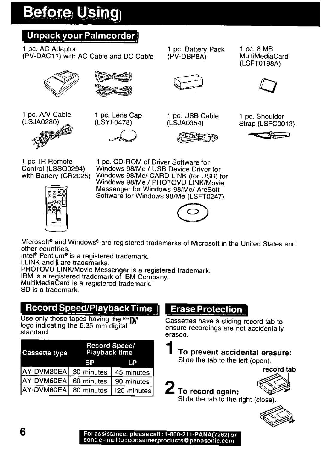 Panasonic PV-DV601 manual 