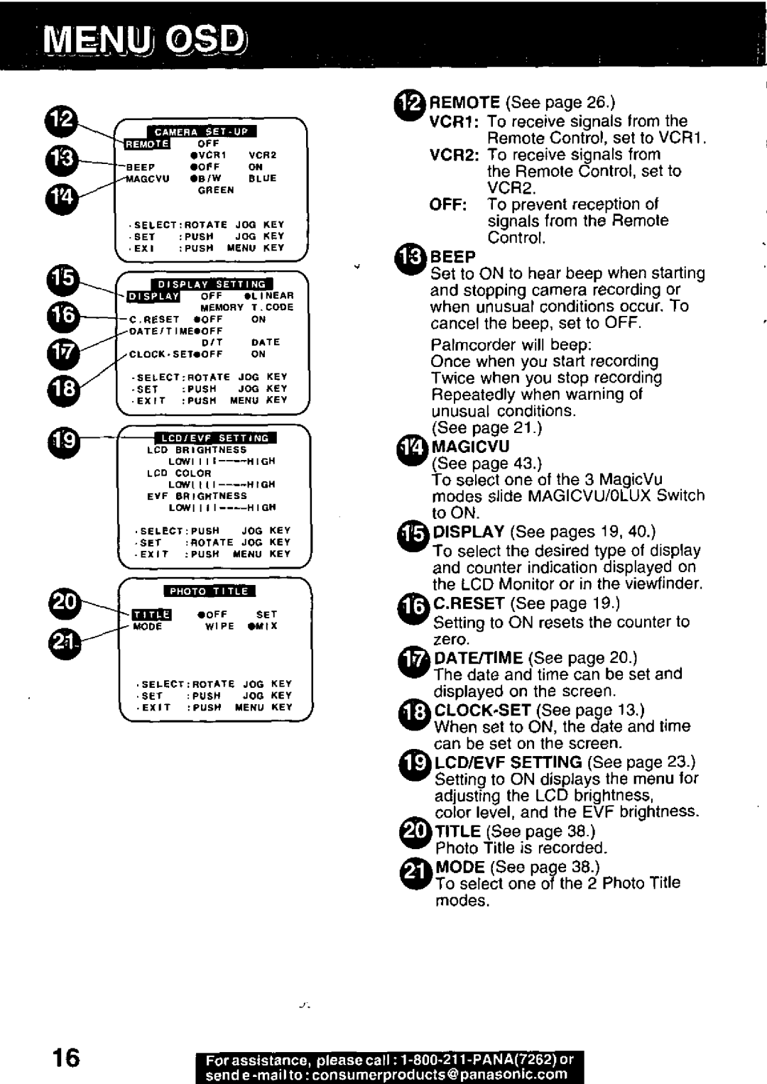 Panasonic PV-DV701, PV-DV351 manual 