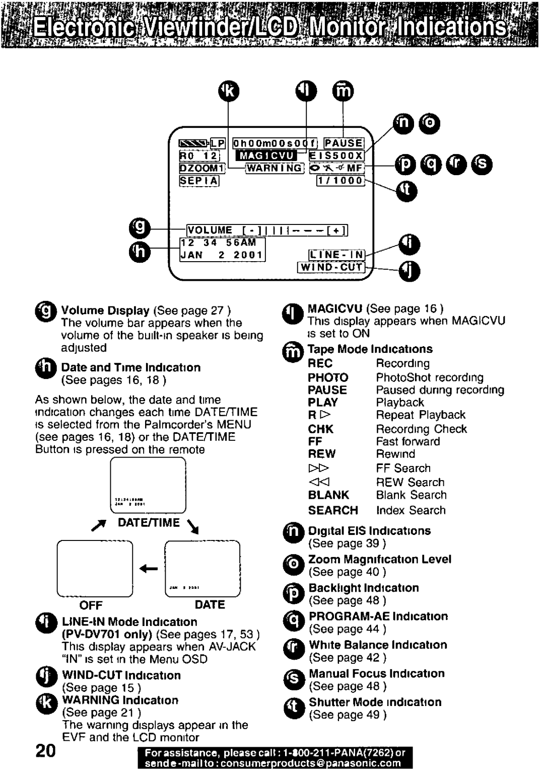 Panasonic PV-DV701, PV-DV351 manual 