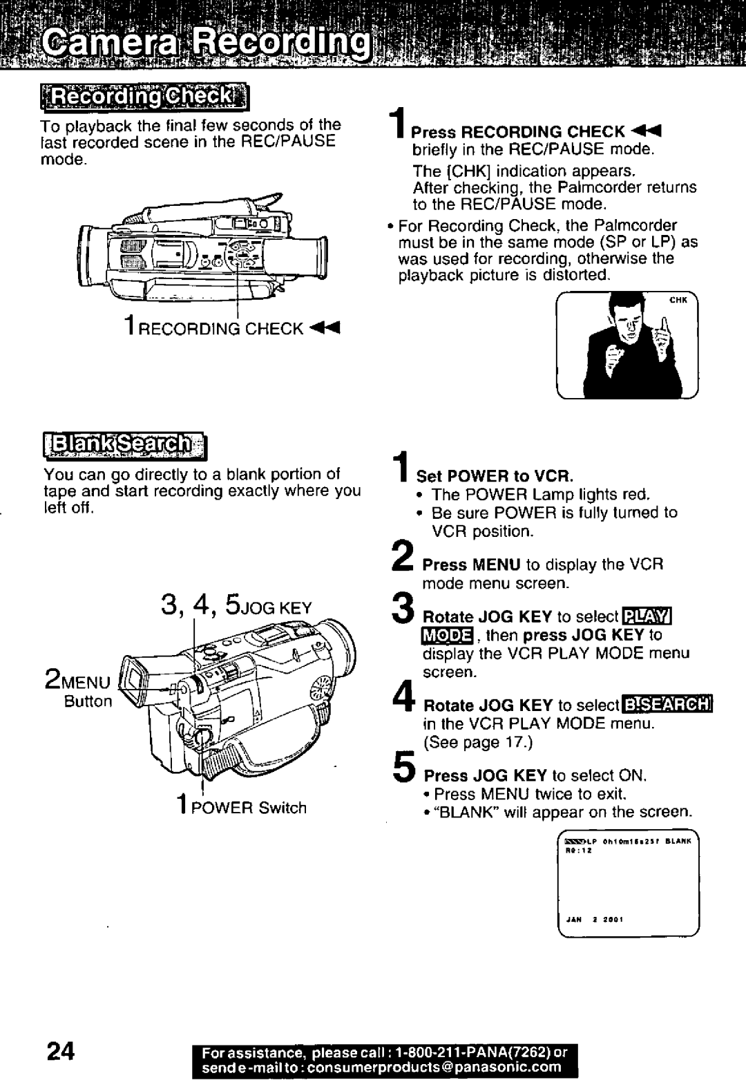 Panasonic PV-DV701, PV-DV351 manual 