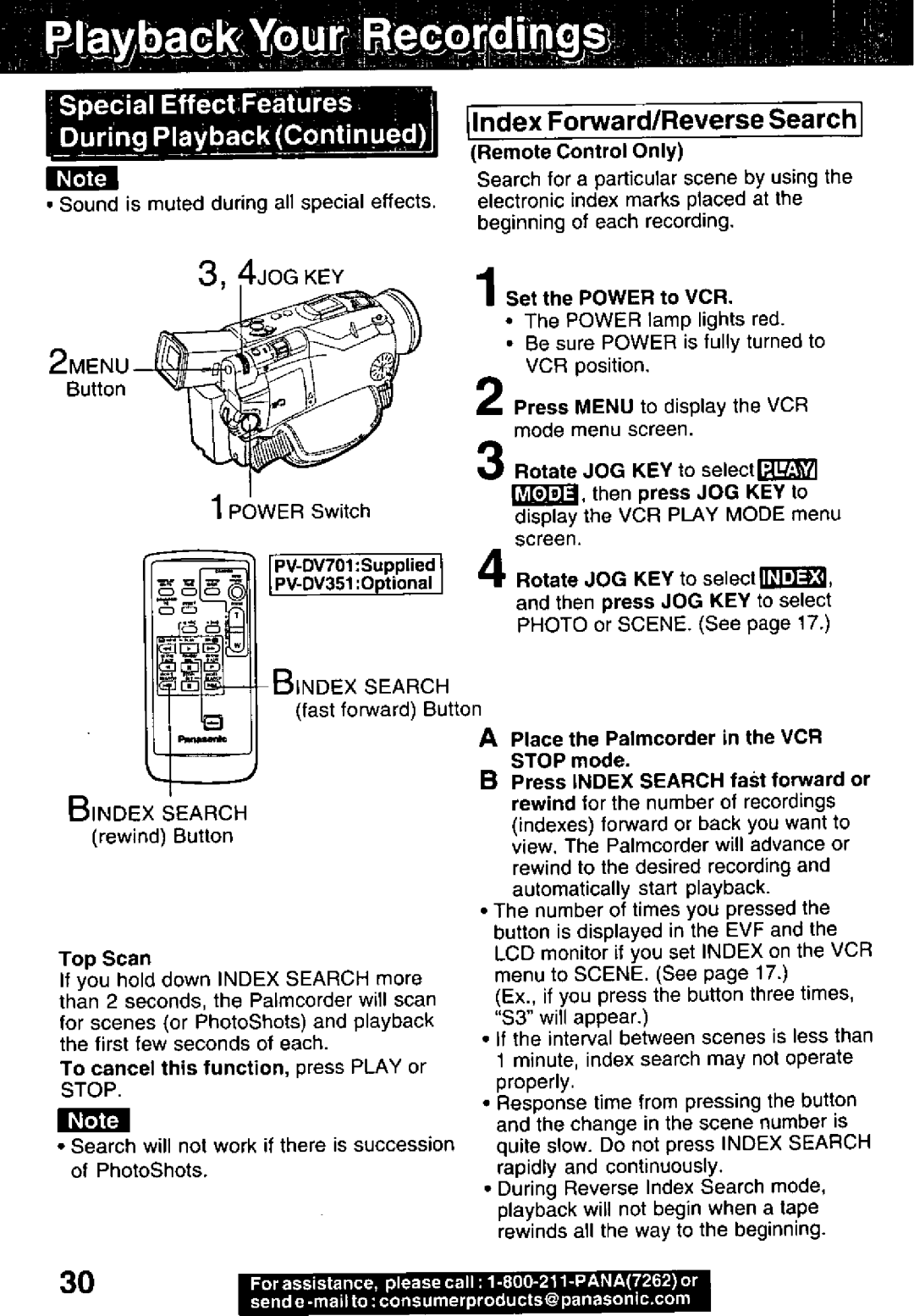 Panasonic PV-DV701, PV-DV351 manual 