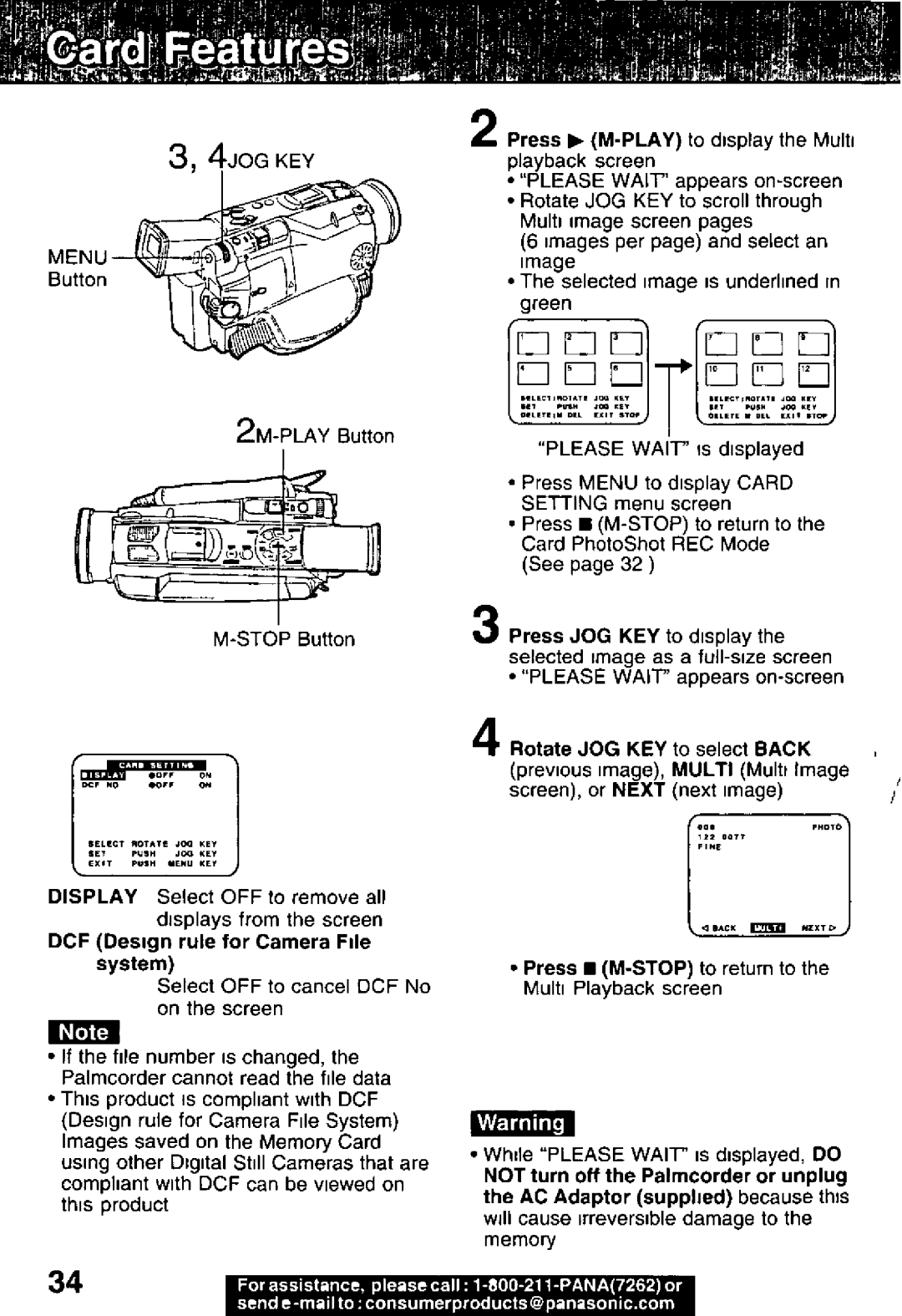 Panasonic PV-DV701, PV-DV351 manual 