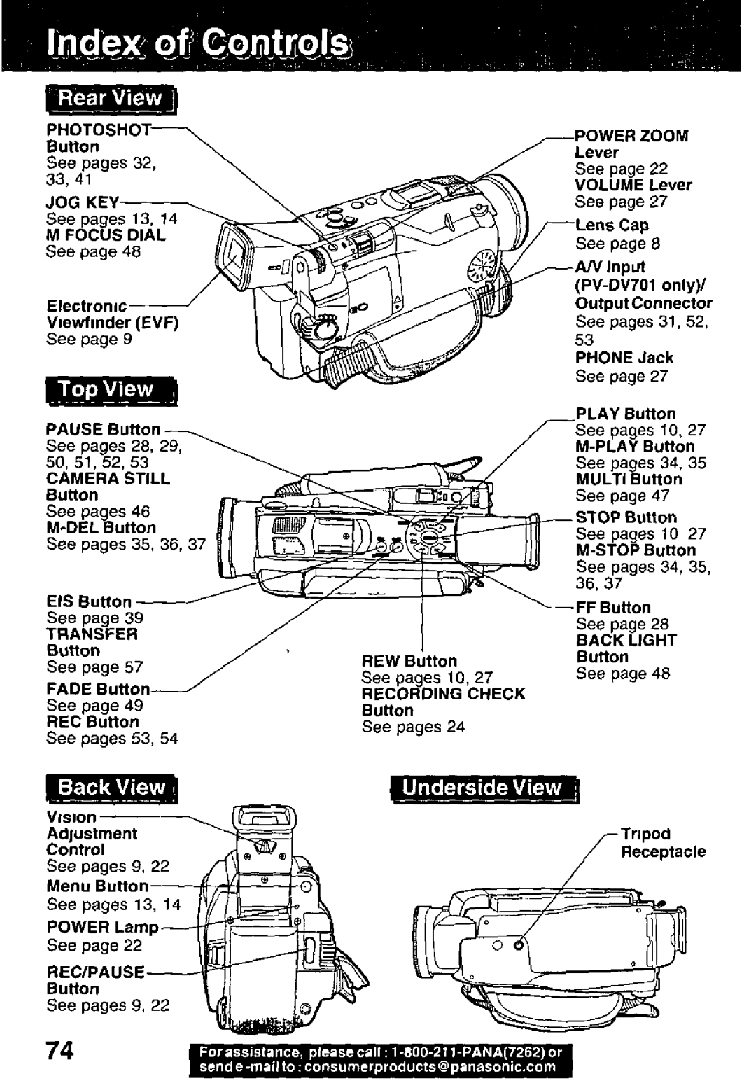 Panasonic PV-DV701, PV-DV351 manual 