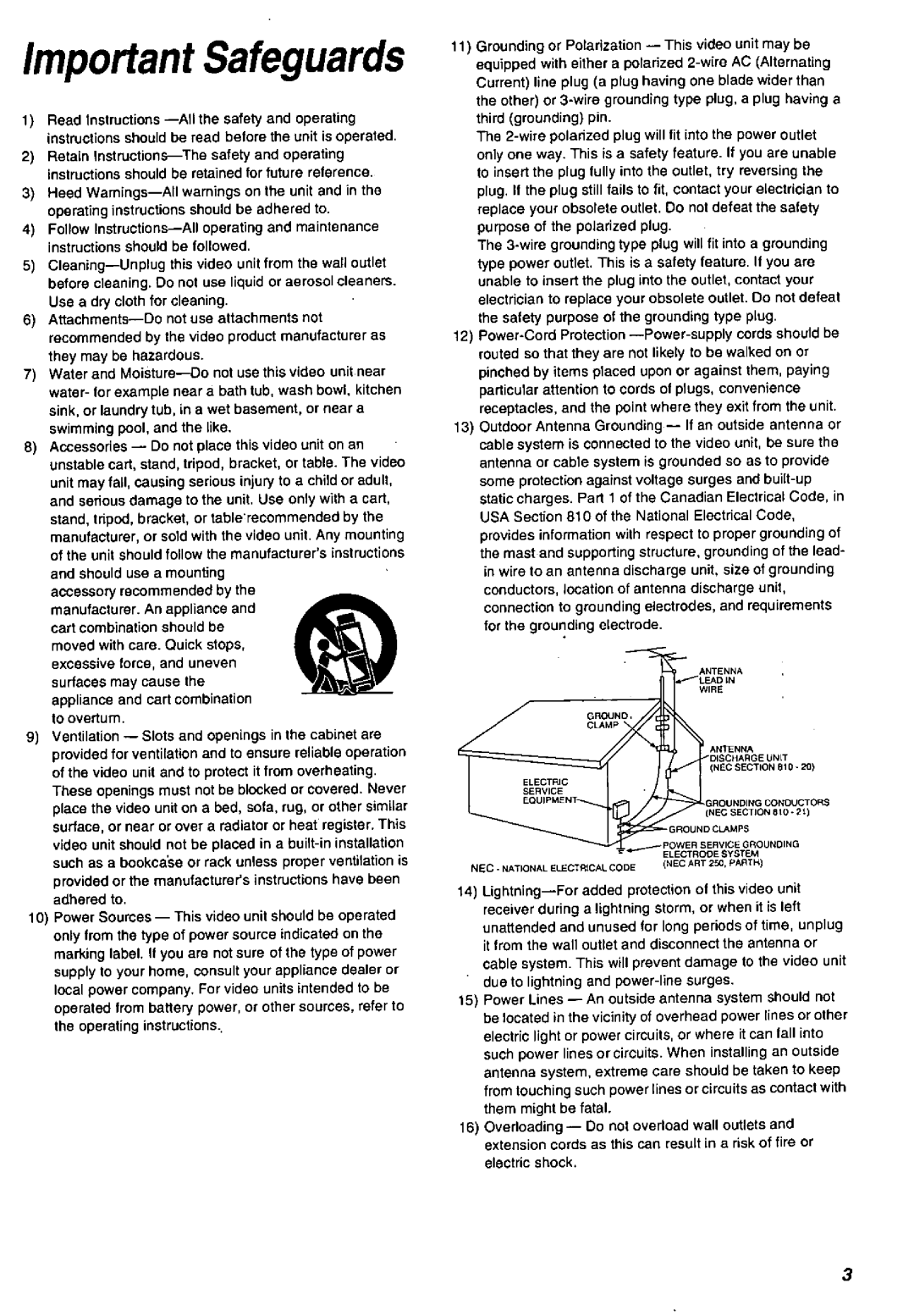 Panasonic PV-DV901, PV-DV851 manual 