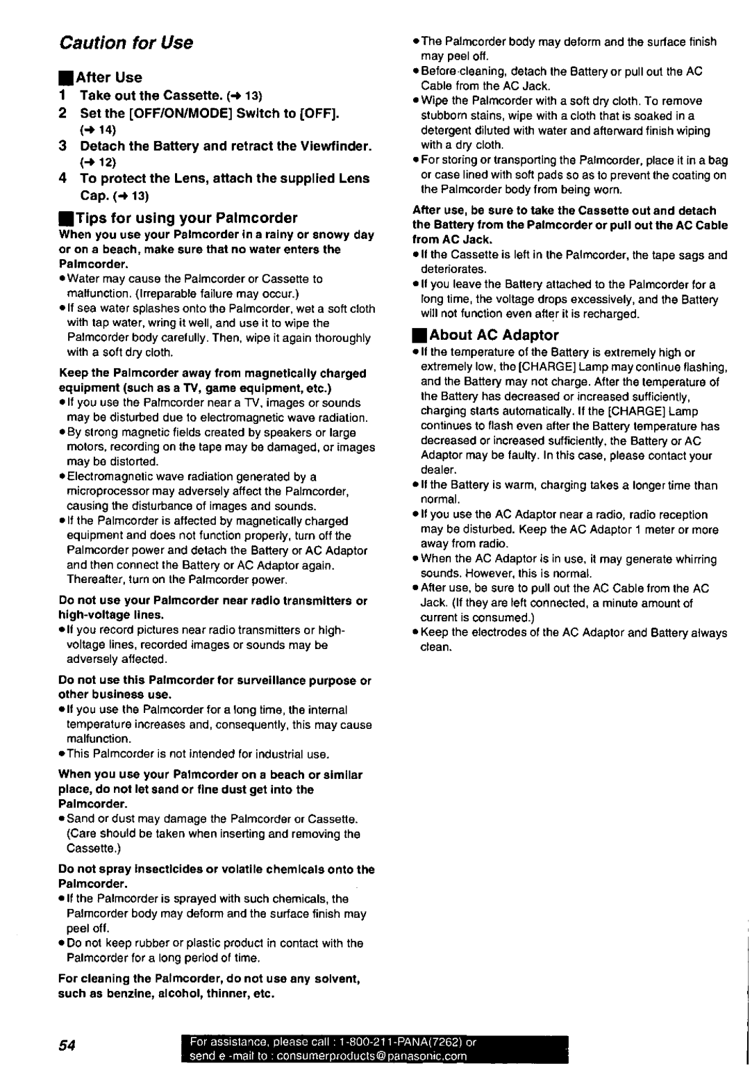 Panasonic PV-DV851, PV-DV901 manual 