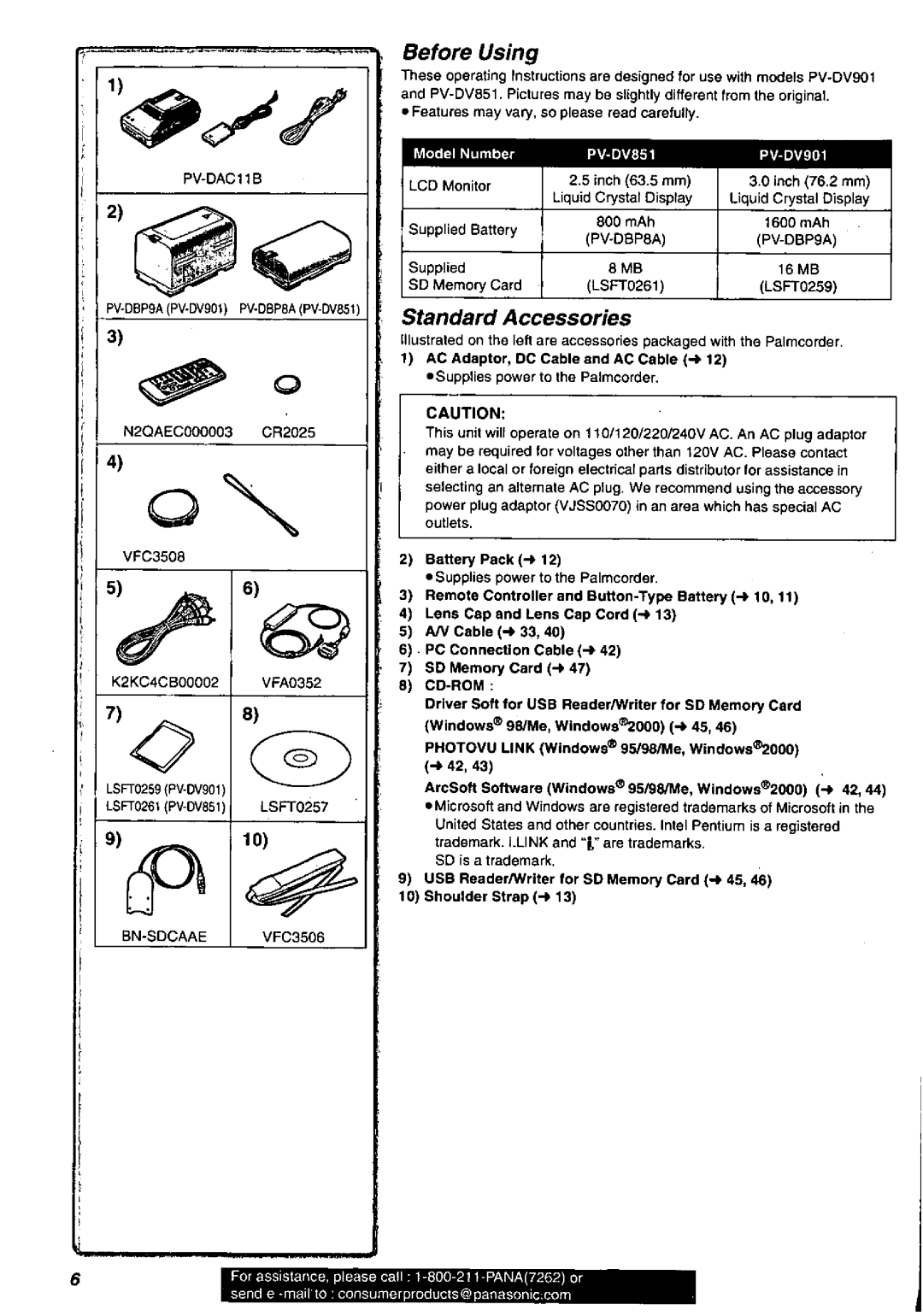 Panasonic PV-DV851, PV-DV901 manual 